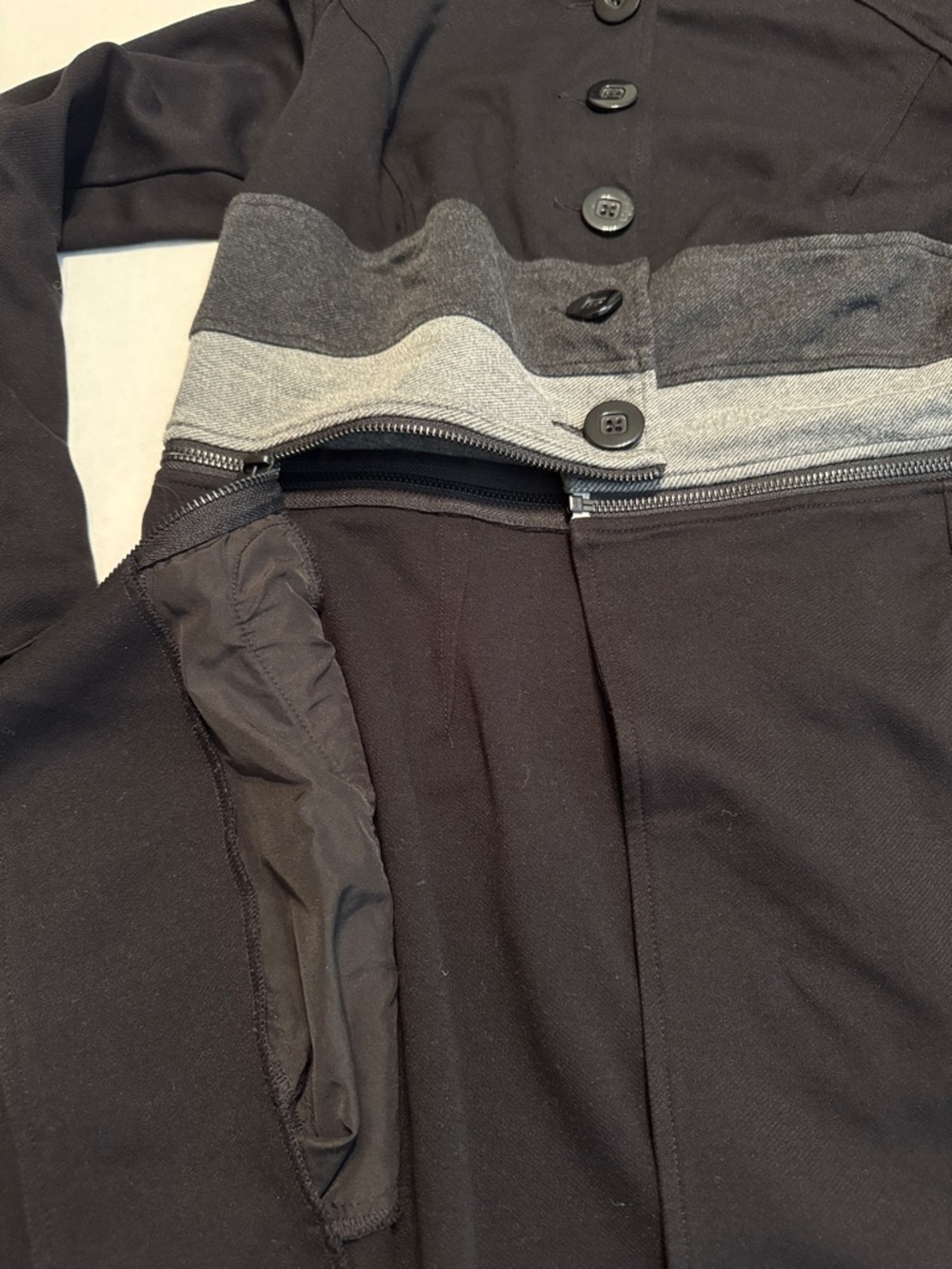 CAbi 3176 Convertible Crop & Duster Jacket Black /Gray Size Small - Picture 9 of 12